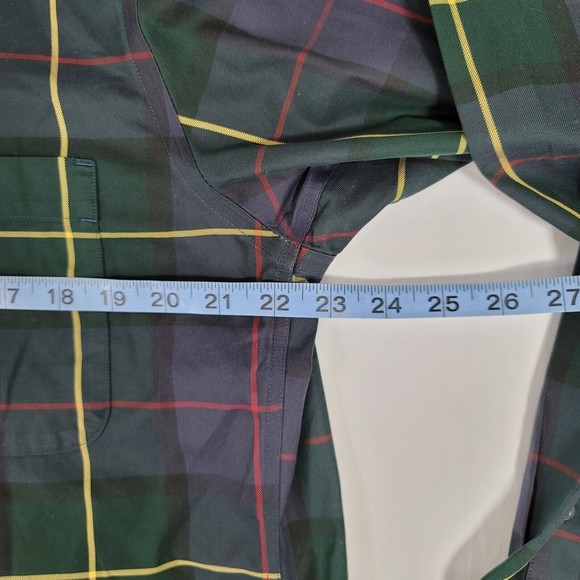 Cabela's Outfitter Series Mens Long Sleeve Button Down Shirt Green Plaid Size M - Picture 6 of 9